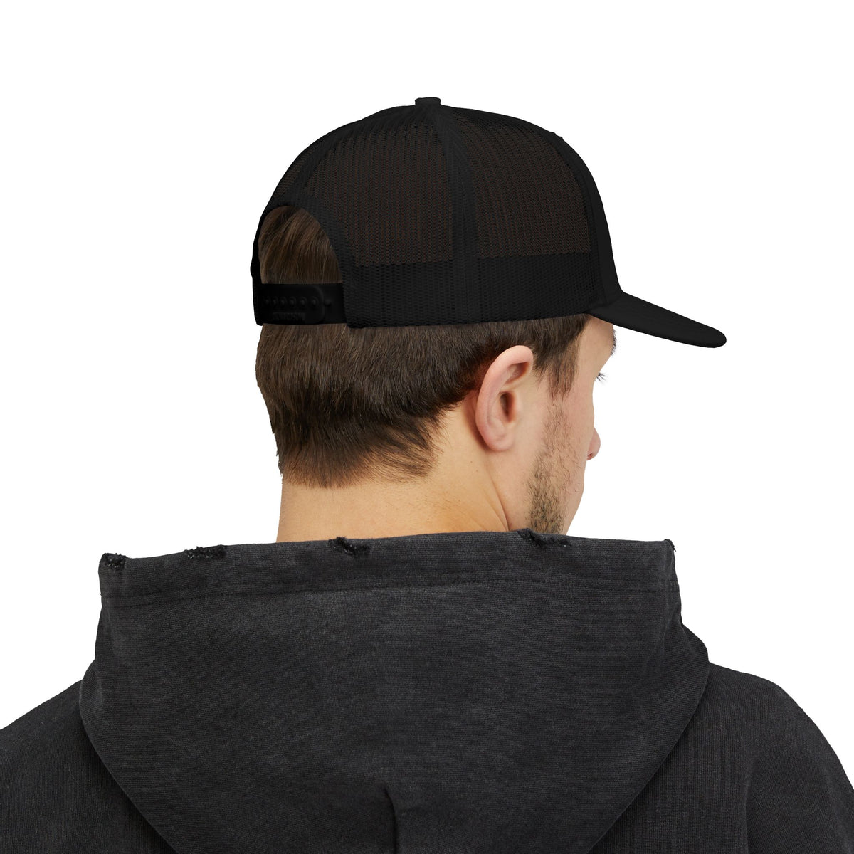 Wasted Patch Snapback Trucker Cap — Retro Orange Logo Hat